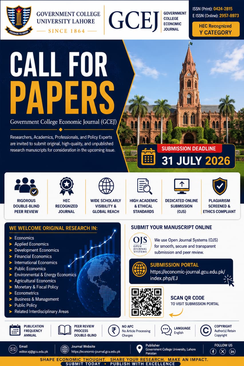 Government College Economic Journal - Call for Papers